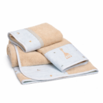 Baby Oliver Σετ πετσέτες 2 τεμ 100% βαμβάκι Sophie La Girafe Μπέζ