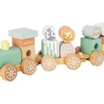 Eli Neli Montessori Ξύλινο τρενάκι με τουβλάκια