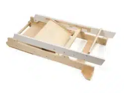 Eli Neli Montessori Πτυσσόμενος Ξύλινος Πύργος Εκμάθησης 2 σε 1 με Πίνακα Ζωγραφικής 90cm - Image 3