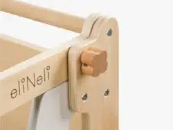 Eli Neli Montessori Πτυσσόμενος Ξύλινος Πύργος Εκμάθησης 2 σε 1 με Πίνακα Ζωγραφικής 90cm - Image 5