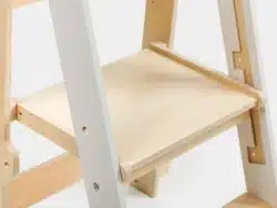 Eli Neli Montessori Πτυσσόμενος Ξύλινος Πύργος Εκμάθησης 2 σε 1 με Πίνακα Ζωγραφικής 90cm - Image 7