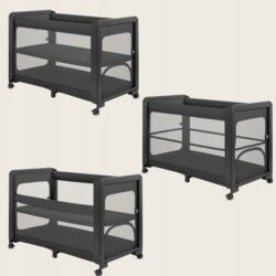 Lionelo Patty – Παιδικό λίκνο & παρκοκρέβατο 5-σε-1 Gray Graphite - Image 2