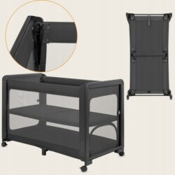 Lionelo Patty – Παιδικό λίκνο & παρκοκρέβατο 5-σε-1 Gray Graphite - Image 6