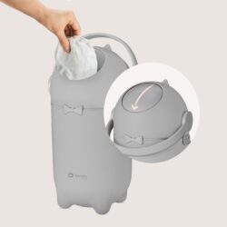 Lionelo Purebin Κάδος για Πάνες Αεροστεγής & Άοσμος Gray - Image 4