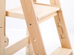 Eli Neli Montessori Πτυσσόμενος Ξύλινος Πύργος Εκμάθησης 2 σε 1 με Μαυροπίνακα 90cm - Image 2