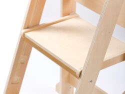 Eli Neli Montessori Πτυσσόμενος Ξύλινος Πύργος Εκμάθησης 2 σε 1 με Μαυροπίνακα 90cm - Image 4