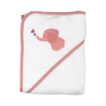 Baby Star Mπουρνούζι Tρίγωνο Elephant Λευκό