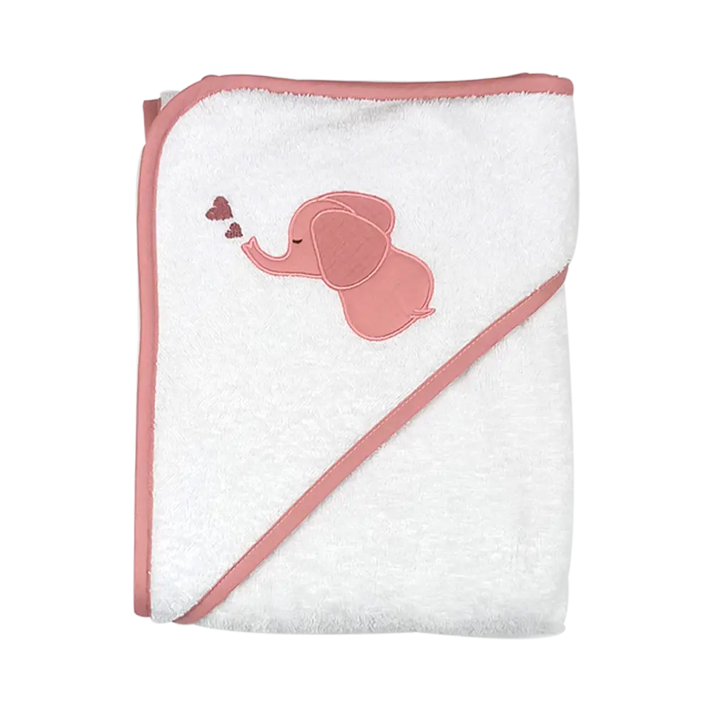 LITTLE DUTCH1 (10) Baby Star Mπουρνούζι Tρίγωνο Elephant Λευκό - Image 1