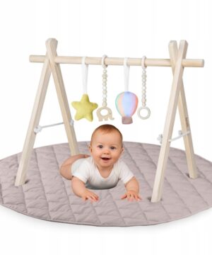 Lionelo Anis Set Ξύλινο Γυμναστήριο με Χαλάκι & Παιχνίδια