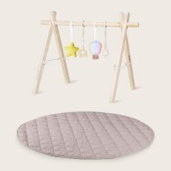 Lionelo Anis Set Ξύλινο Γυμναστήριο με Χαλάκι & Παιχνίδια - Image 3