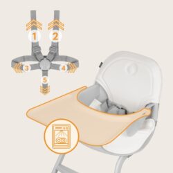 Lionelo Dalia Set Καρεκλάκι φαγητού  Relax 4 σε 1 Gray Stone - Image 8