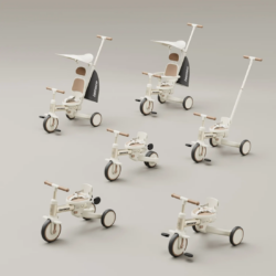 Lecoco Τρίκυκλο Πολυλειτουργικό C-walker S3 max-g Καφέ - Image 2