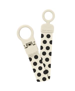 Bibsn Κλιπ Πιπιλες Loop – Polka Ivory & Black