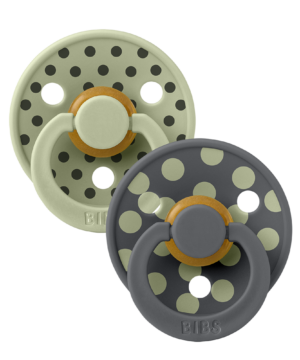 Bibs Πιπίλες Studio 2Pack Polka - Sage & Iron No2