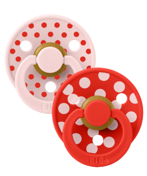 Bibs Πιπίλες Studio 2Pack Polka - Blossom & Candy Apple No1