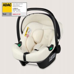 Lionelo Astrid Set Kάθισμα Aυτοκινήτου 40-87cm i-size & βάση isofix Beige Cream - Image 9