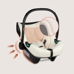 Lionelo Astrid Set Kάθισμα Aυτοκινήτου 40-87cm i-size & βάση isofix Beige Cream - Image 11