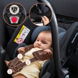 Lionelo Astrid Set Kάθισμα Aυτοκινήτου 40-87cm i-size & βάση isofix Beige Cream - Image 5