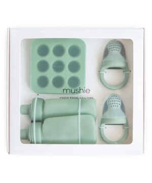 Σετ Δώρου 5 Ειδών Φαγητού Σιλικόνης Cambrdige Blue - Mushie