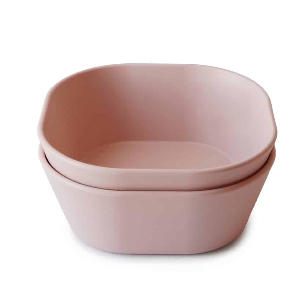 mushie1 (1) Σετ 2 Τετράγωνα Μπωλ PP Blush - Mushie - Image 1