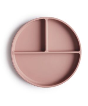 Mushie Πιάτο Σιλικόνης με Χωρίσματα & Αντιολισθητική Βάση Blush