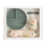 Mushie Σετ Δώρου 4 Ειδών Φαγητού Σιλικόνης Dino