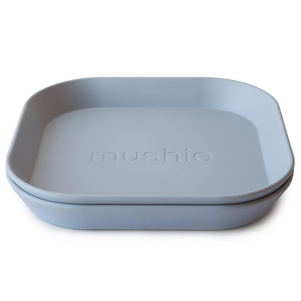 mushie1 (4) Σετ 2 Τετράγωνα Πιάτα PP Cloud - Mushie - Image 1