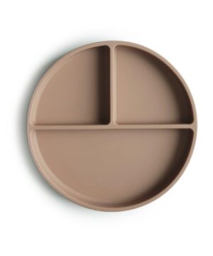 Mushie Πιάτο Σιλικόνης με Χωρίσματα & Αντιολισθητική Βάση Natural