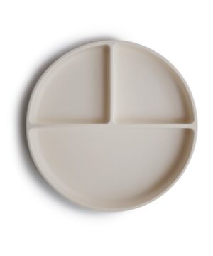 Mushie Πιάτο Σιλικόνης με Χωρίσματα & Αντιολισθητική Βάση Ivory