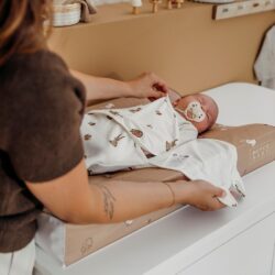 Meyco Μαλακή Αλλαξιέρα Μωρού Forest Animals Sand 50x70cm - Image 4