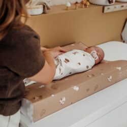 Meyco Μαλακή Αλλαξιέρα Μωρού Forest Animals Sand 50x70cm - Image 3