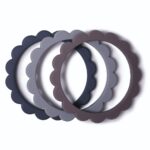 Σετ 3 Βραχιόλια Οδοντοφυΐας - Dove Gray/Steel/Stone - Mushie