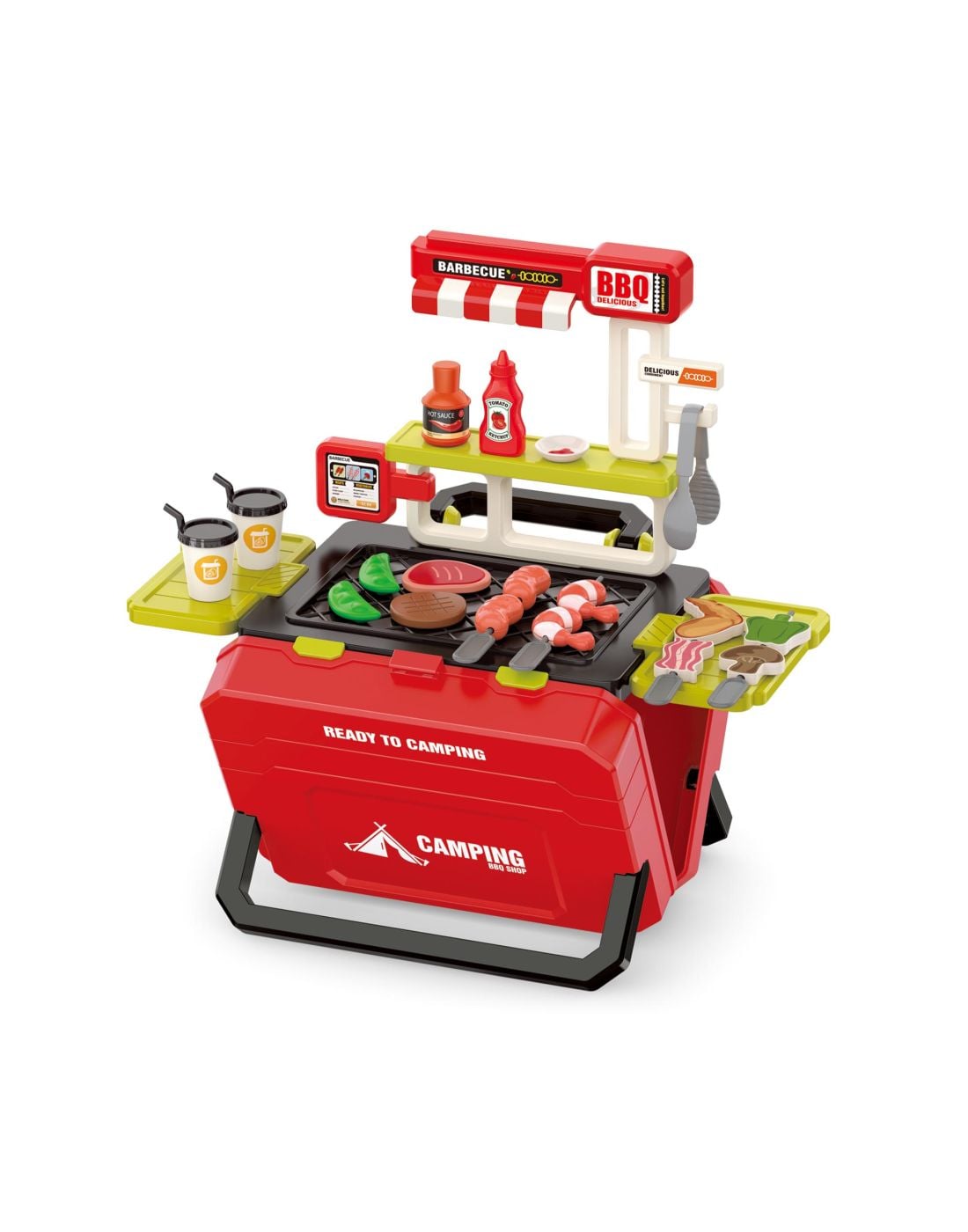 Baby Adventure1 (1) Baby Adventure Παιχνίδι ‘‘Mini BBQ & Camping shop’’ και σετ αξεσουάρ 51 τεμαχίων 3+ ετών - Image 1