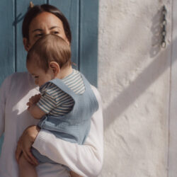 Little Dutch Φορμάκι αμάνικο Stone Blue stripe 2-4 Mηνών - Image 3