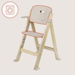 Lionelo Floris Ρυθμιζόμενο Ξύλινο Καρεκλάκι Φαγητού 3 σε 1 με Μαξιλάρια Beige Natural - Image 8