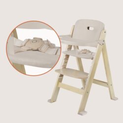 Lionelo Floris Ρυθμιζόμενο Ξύλινο Καρεκλάκι Φαγητού 3 σε 1 με Μαξιλάρια Beige Natural - Image 10