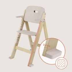 Lionelo Floris Ρυθμιζόμενο Ξύλινο Καρεκλάκι Φαγητού 3 σε 1 με Μαξιλάρια Beige Natural - Image 11