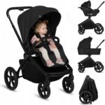 Lionelo Freya Καρότσι Βρεφικό 3 σε 1 έως 22kg με αναδιπλούμενο Πορτ-Μπεμπέ Black