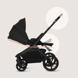 Lionelo Freya Καρότσι Βρεφικό 3 σε 1 έως 22kg με αναδιπλούμενο Πορτ-Μπεμπέ Black - Image 9