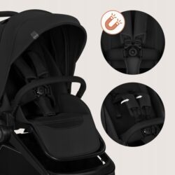 Lionelo Freya Καρότσι Βρεφικό 3 σε 1 έως 22kg με αναδιπλούμενο Πορτ-Μπεμπέ Black - Image 10