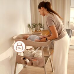 Lionelo Rosie Φορητή Αλλαξιέρα με Ρόδες & Ρυθμιζόμενο Ύψος Beige Sand - Image 8