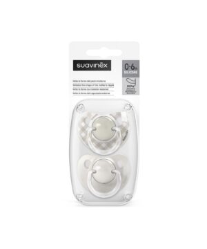 Suavinex Πιπίλα Φυσιολογική SX PRO Σιλικόνης 0-6μ Wild & Free Beige 2τεμ
