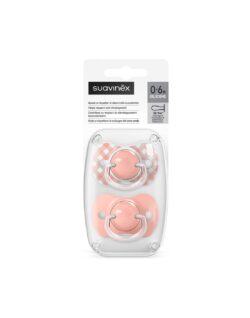 Suavinex Πιπίλα Φυσιολογική SX PRO Σιλικόνης 0-6μ Wild & Free Pink 2τεμ