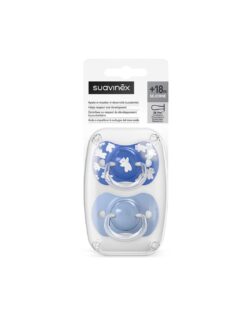 Suavinex Πιπίλα Φυσιολογική SX PRO Σιλικόνης +18μ Wild & Free Blue 2τεμ