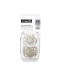 Suavinex Πιπίλα Φυσιολογική SX PRO Σιλικόνης +18μ Wild & Free Beige 2τεμ