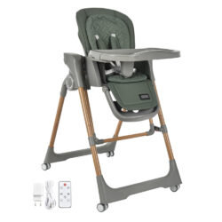 Bebe Stars Καρεκλάκι Φαγητού-Kούνια Serenna Ηλεκτρικό 2 In1 Forest Green