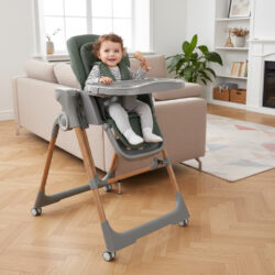 Bebe Stars Καρεκλάκι Φαγητού-Kούνια Serenna Ηλεκτρικό 2 In1 Forest Green - Image 2