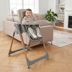 Bebe Stars Καρεκλάκι Φαγητού-Kούνια Serenna Ηλεκτρικό 2 In1 Baige - Image 6