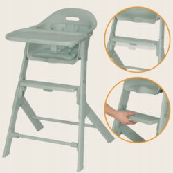 Lionelo Beny Καρεκλάκι φαγητού 3 σε 1 Green Sage - Image 5