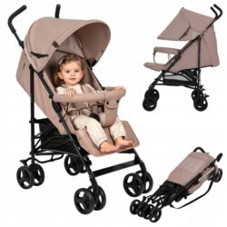 Lionelo Elia Βρεφικό Καρότσι Μπαστούνι Beige Taupe